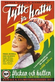 Tyttö ja hattu poster